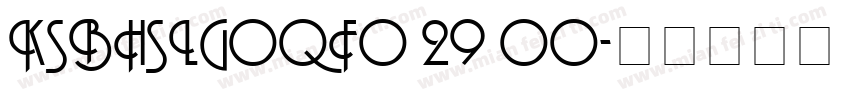 KSBHSLGOQF0 29 00字体转换